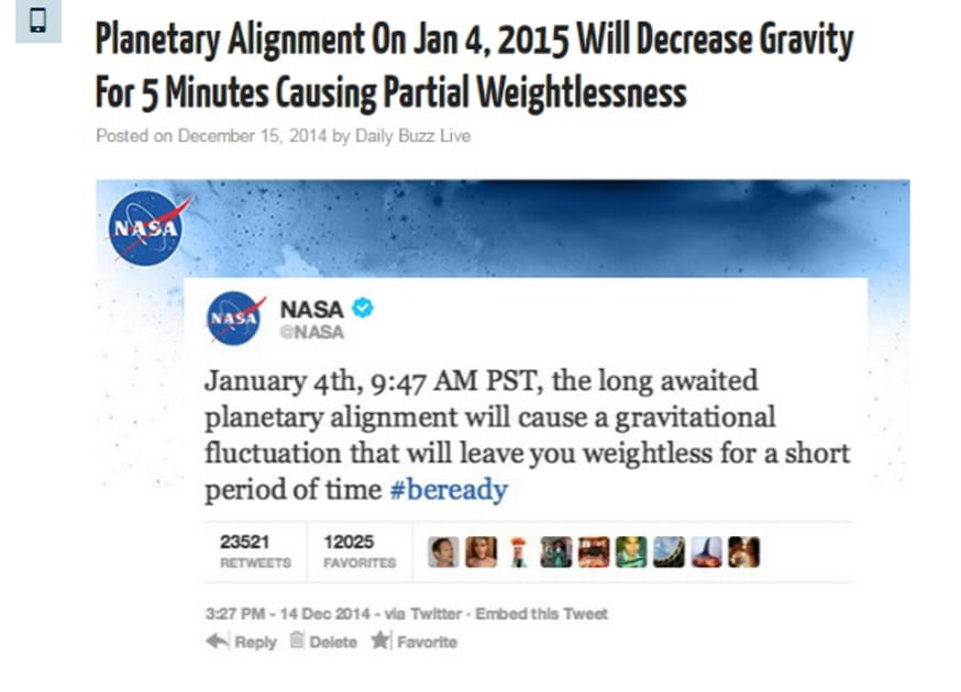 La gravit&eacute; de la Terre annul&eacute;e