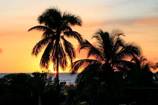 Coucher de soleil sur le littoral