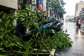Le typhon Podul r&eacute;trograd&eacute; en temp&ecirc;te tropicale, touche les c&ocirc;tes chinoises