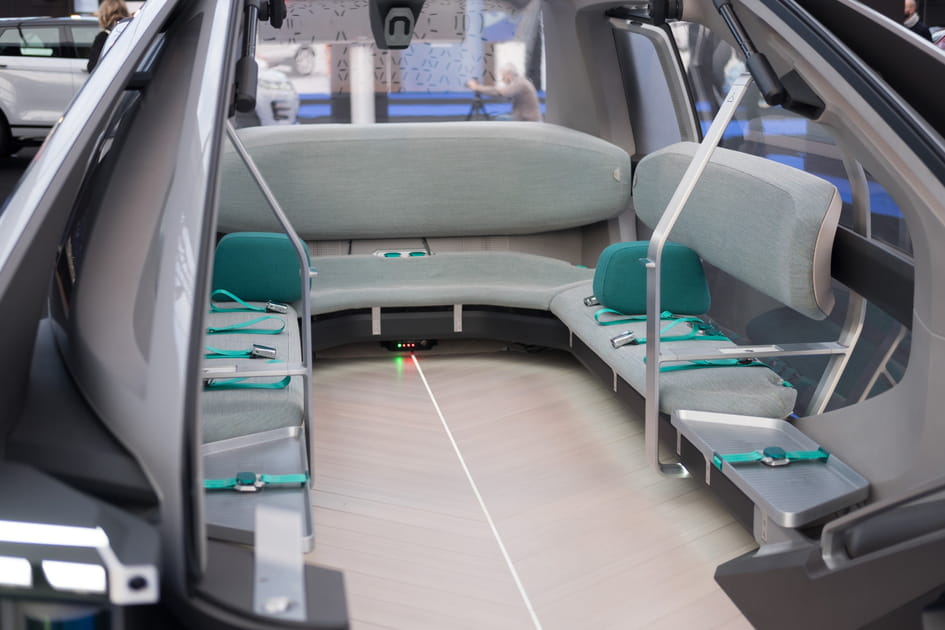 Une vision futuriste de la navette autonome