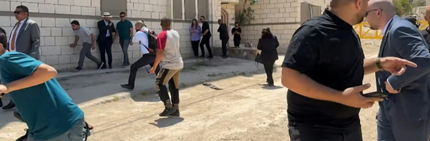 Toll&eacute; apr&egrave;s des tirs isra&eacute;liens pendant une visite de diplomates en Cisjordanie