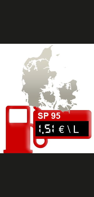 3- Danemark&nbsp;: 1,51&nbsp;euro/litre