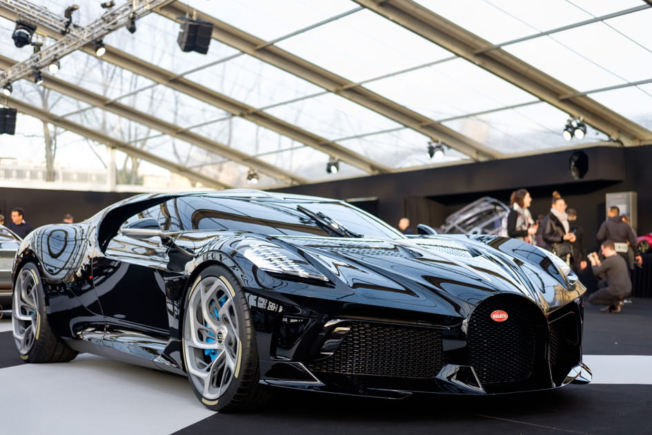 La Bugatti La Voiture Noire expos&eacute;e au Festival Automobile International