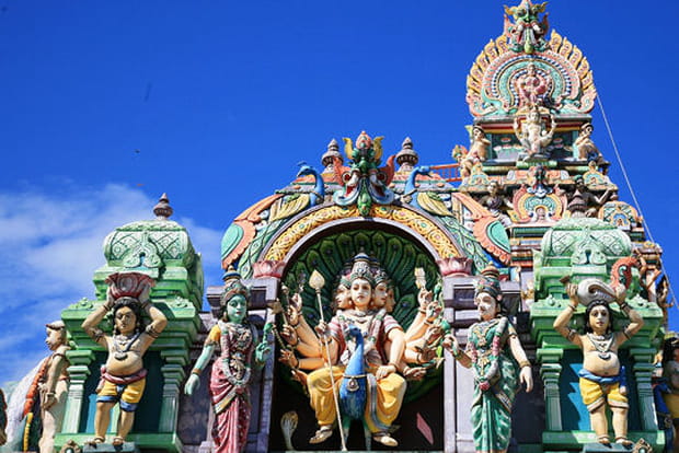 Un temple Tamoul de toutes les couleurs