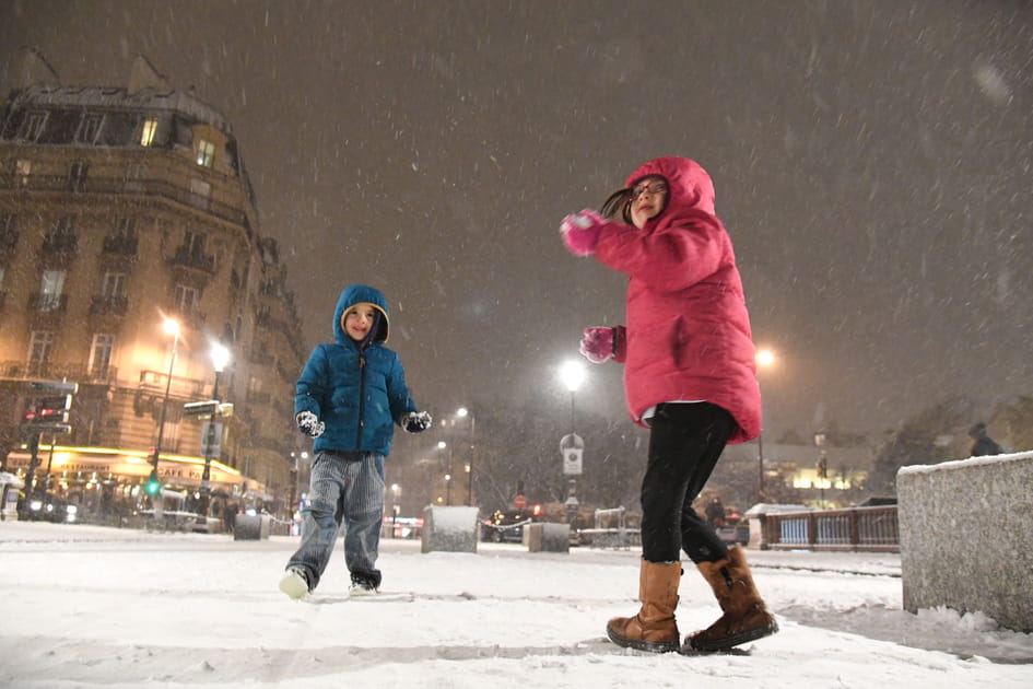 Les images de la neige &agrave; Paris et en France