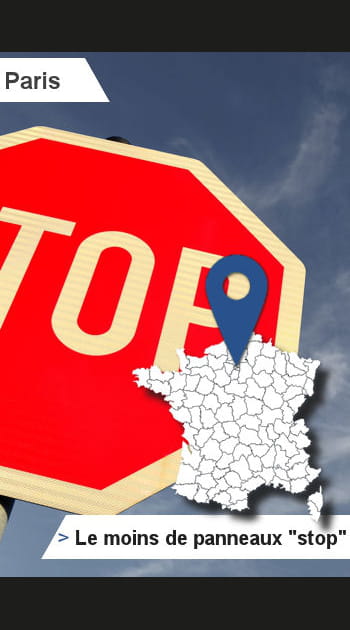 75 &ndash; Paris&nbsp;: le&nbsp;plus petit nombre de&nbsp;panneaux &quot;stop&quot;