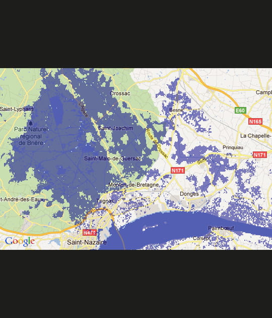 Le nord de Saint-Nazaire inond&eacute;