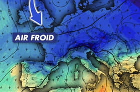 M&eacute;t&eacute;o&nbsp;: le thalweg polaire descend sur la France, les temp&eacute;ratures tombent sous la barre du 0&nbsp;degr&eacute;