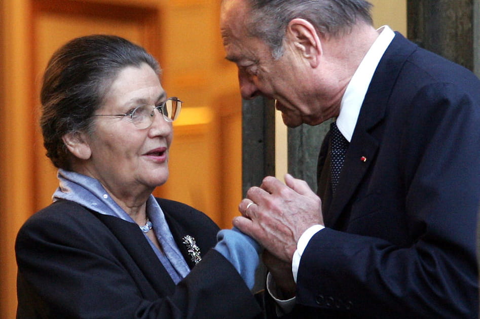 Simone Veil et Jacques Chirac en 2005