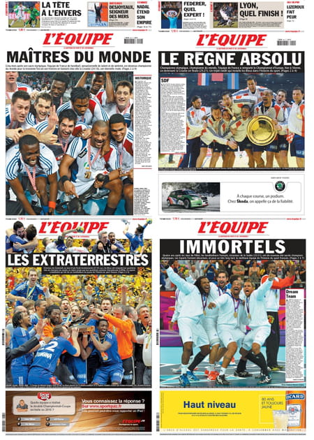Handball en 2009, 2010, 2011, 2012 : &quot;Ma&icirc;tres du monde&quot;