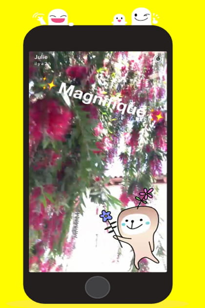 Des gestes emprunt&eacute;s &agrave; Snapchat