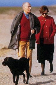 danielle et françois mitterrand dans les landes.