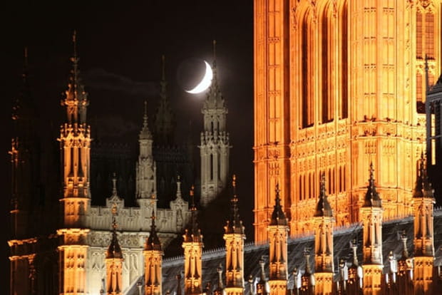 Le palais de Westminster à Londres