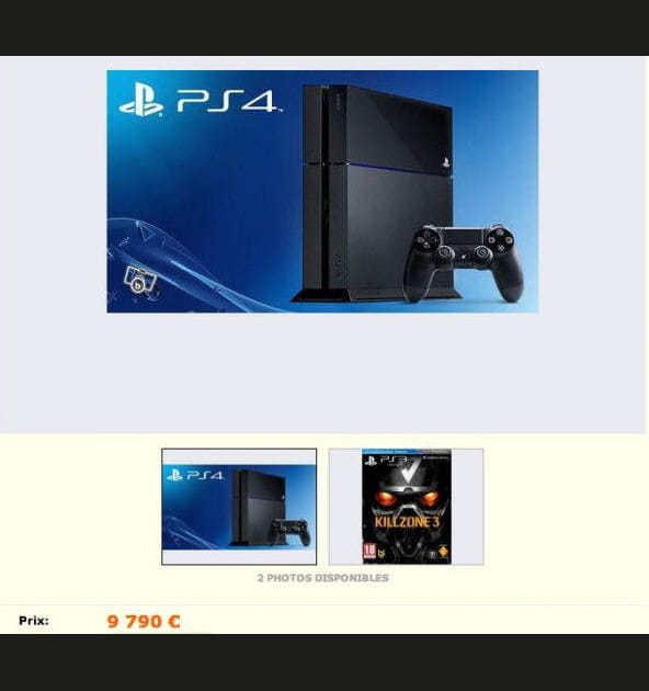 Une console hors de prix