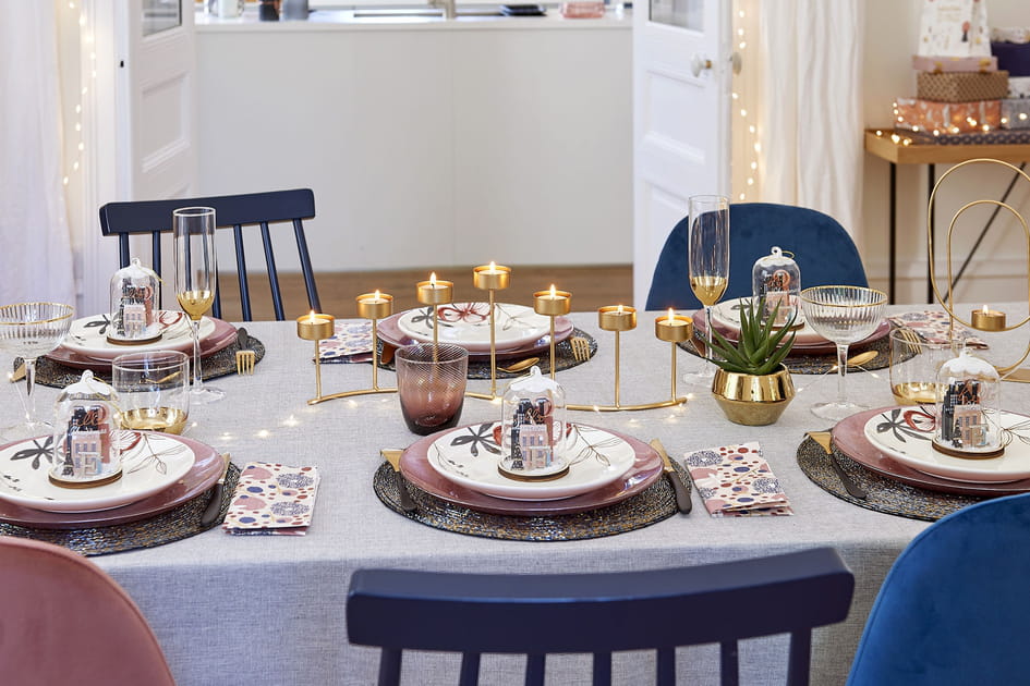 Une table de f&ecirc;tes aux couleurs douces