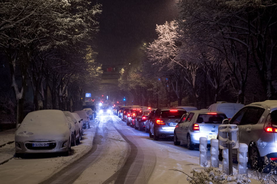 Les images de la neige &agrave; Paris et en France
