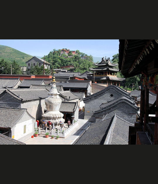 Le mont Wutai en Chine