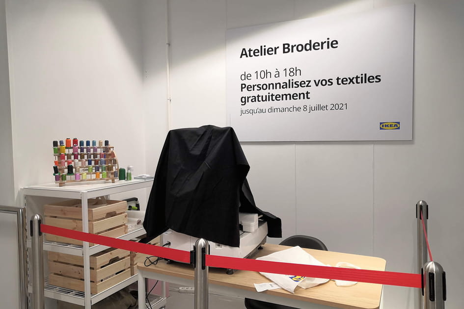 Pour l'ouverture, un atelier broderie s'est install&eacute;