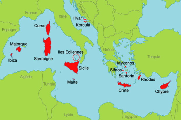 Carte de la Méditerranée