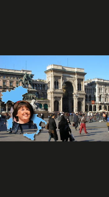 Martine Aubry en Italie