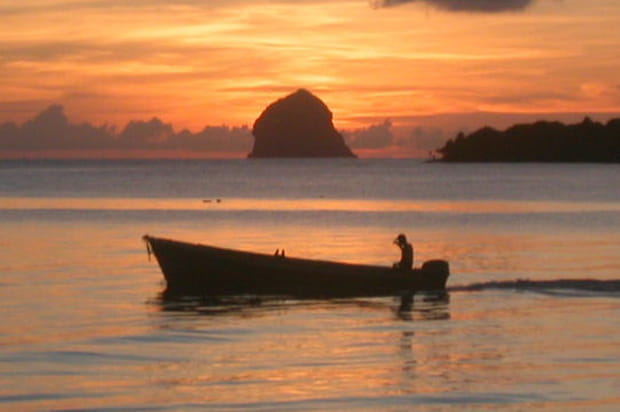 Coucher de soleil sur le Diamant