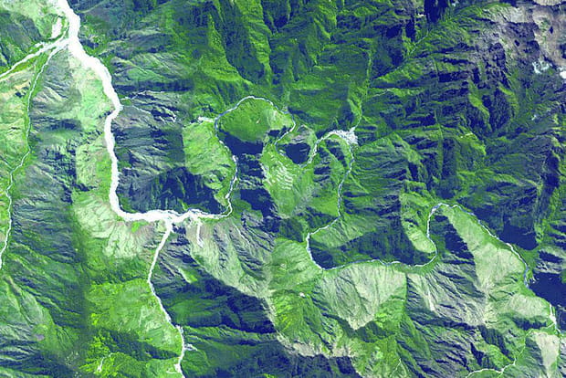 Machu Picchu depuis l'Espace