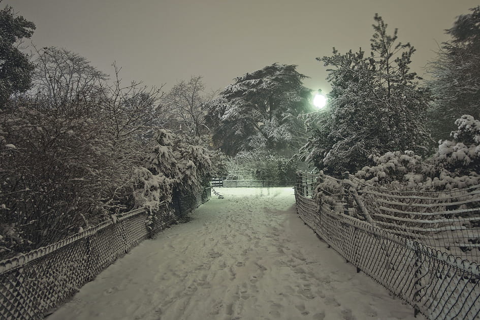 Les images de la neige &agrave; Paris et en France