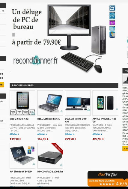 Reconditionner.fr, le sp&eacute;cialiste de l'ordinateur