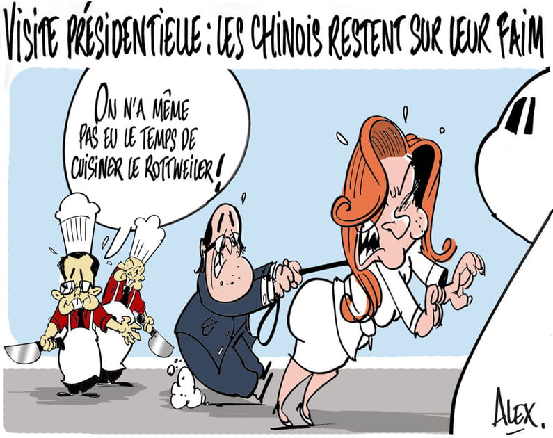 Le couple pr&eacute;sidentiel caricatur&eacute;