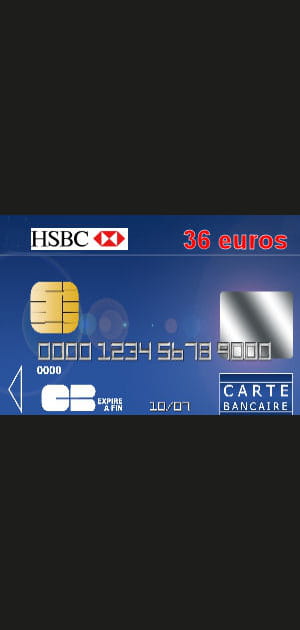 17e&nbsp;: HSBC avec une carte bleue Visa &agrave; 36&nbsp;euros par an