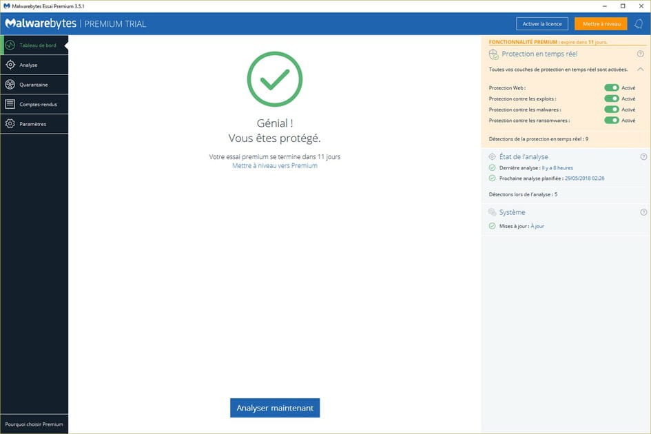 Malwarebytes, pour &eacute;liminer toutes les infections