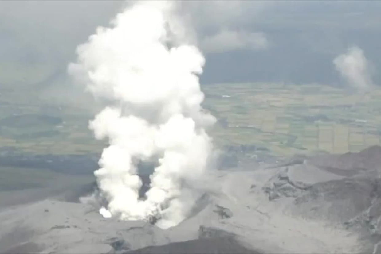 Mont Aso la vidéo de l’éruption du volcan au Japon Mont Aso la vidéo de l’éruption du volcan au Japon