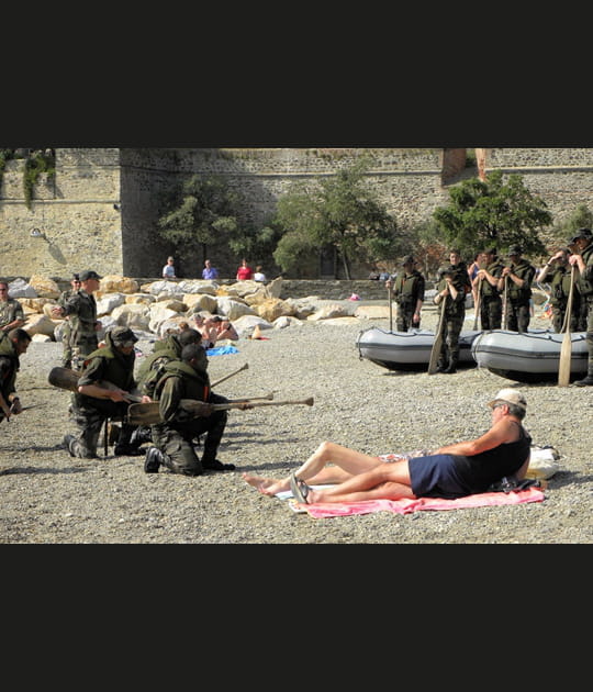 Un peu d'animation sur la plage