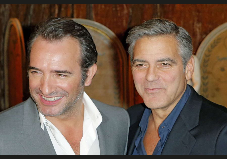 Jean Dujardin et George Clooney en plein d&eacute;lire
