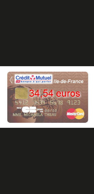 9e ex-aequo&nbsp;: Cr&eacute;dit mutuel IDF avec&nbsp;une Mastercard &agrave; 34,54&nbsp;euros