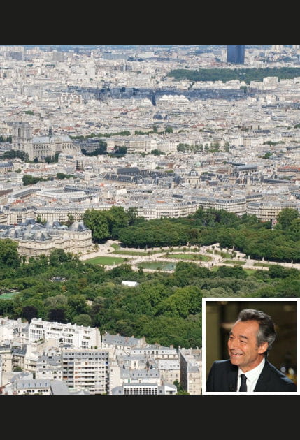 Michel Denisot domine le jardin du Luxembourg