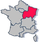 les départements de la région est : 08, 10, 21, 51, 52, 54, 55, 57, 58, 67, 68,