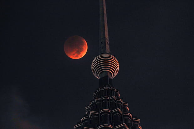 Les plus belles images de la "lune de sang"