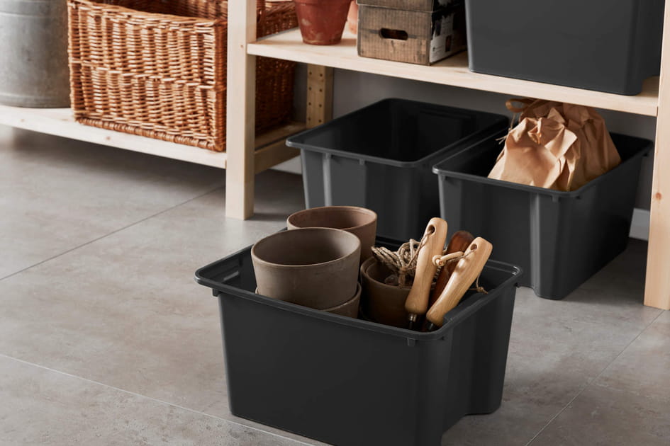 Des bo&icirc;tes en plastique, en bois ou en osier pour tout organiser