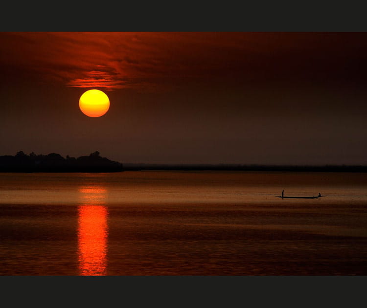 Coucher de soleil sur le Niger