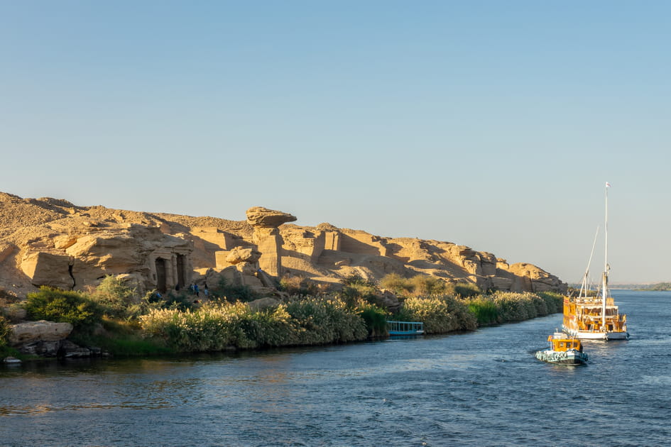Gebel Silsileh, la plus importante carri&egrave;re de gr&egrave;s de l'&Eacute;gypte antique