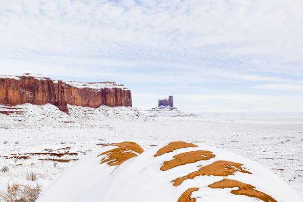 Monument Valley sous la neige