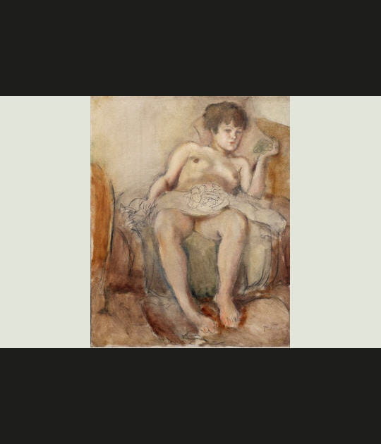 Nu &agrave; la grappe de raisins