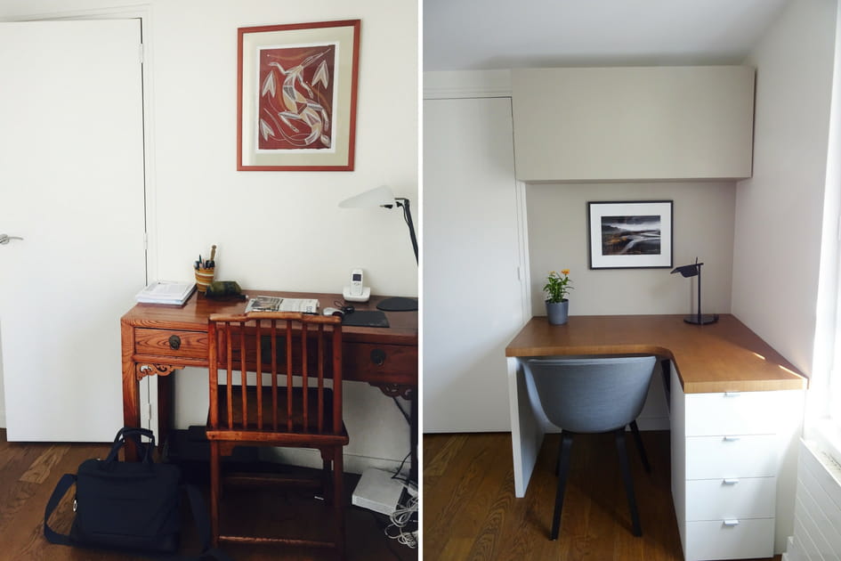 Le bureau avant/apr&egrave;s