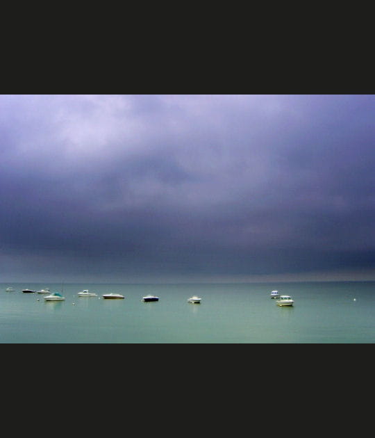 Orage proche sur l'&icirc;le de R&eacute;, Charente-Maritime