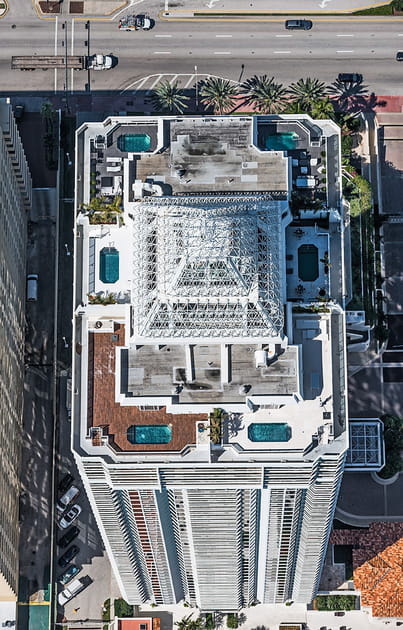 Vue sur les toits de Miami