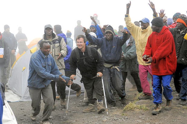 L'arrivée de Jean-Michel au bivouac