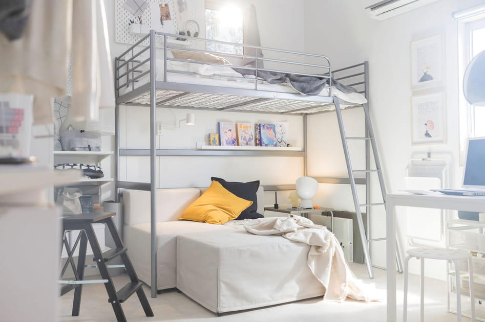 Un lit en mezzanine