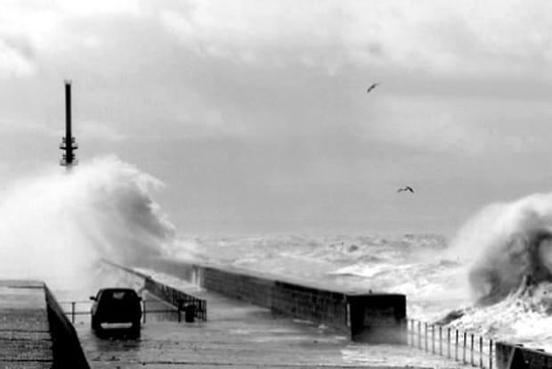 Chahutée par les embruns