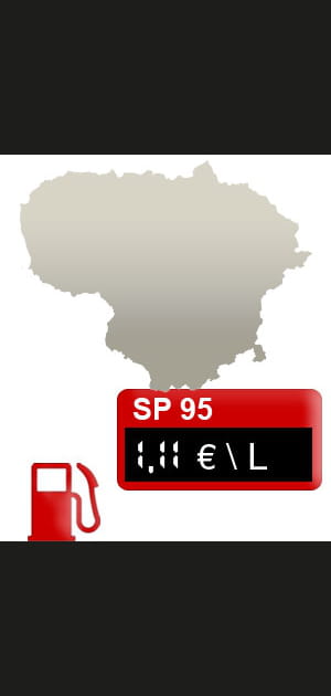 22- Lituanie&nbsp;: 1,11&nbsp;euro/litre